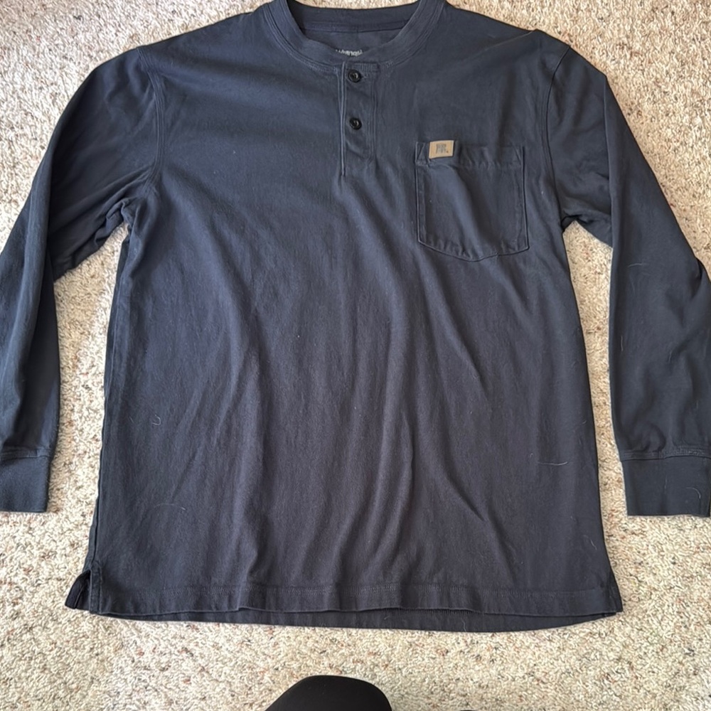Wrangler Charcoal Henley Shirt